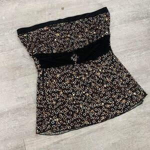 Vintage y2k gold club tube top